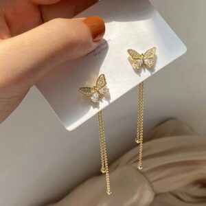 Trendy Earrings|Fashion Jewelry|Butterfly Chain Earrings