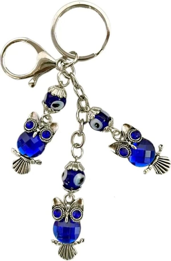 trendy evil eye owl charm