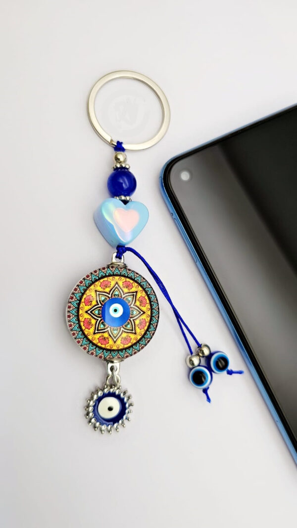 unique evil eye keychain charm