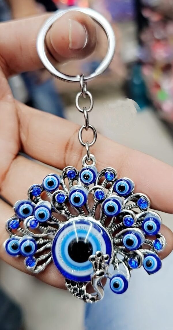 unique evil eye keychain charm